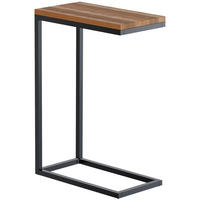 BEISTELLTISCH eckig 46/25/67 cm Holz Eiche - Eichefarben/Schwarz, Holz/Metall (25/46/67cm) - CLP