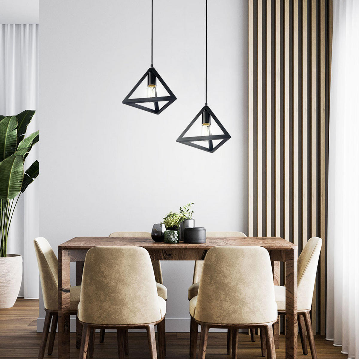 LED HÄNGELEUCHTE Metall Schwarz - Schwarz, Metall (25/25/120cm)