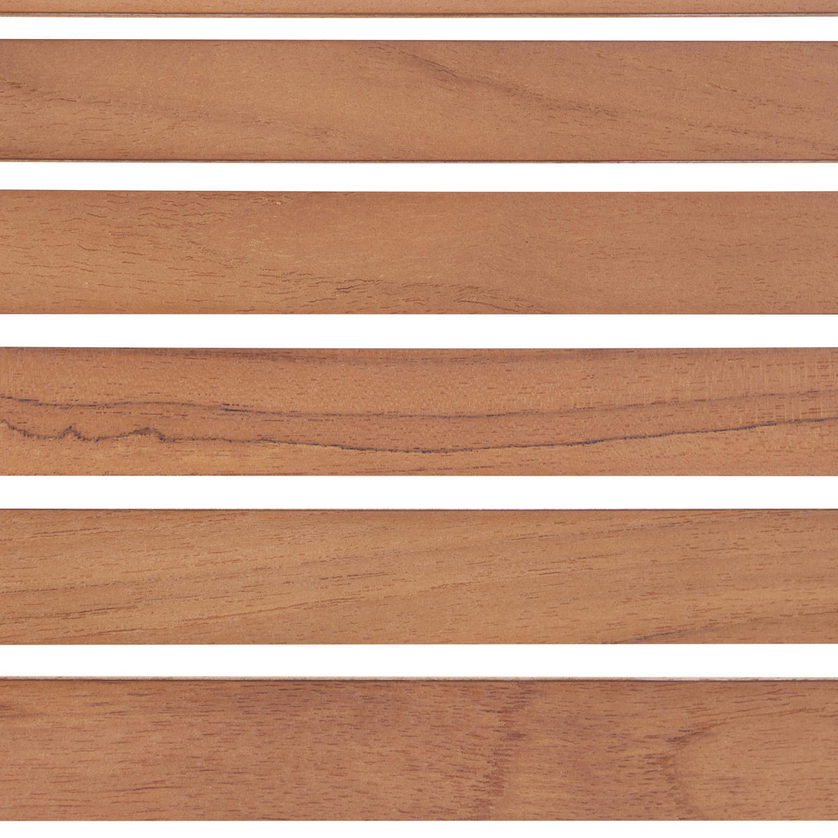 GARTENTISCH Heller Holzfarbton Viareggio - Hellbraun/Silberfarben, Holz (200/90/75cm) - Beliani
