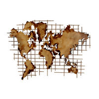 WANDDEKO Gold 100/75 cm - Beige/Goldfarben, Metall (3/75/3cm) - KUNSTLOFT