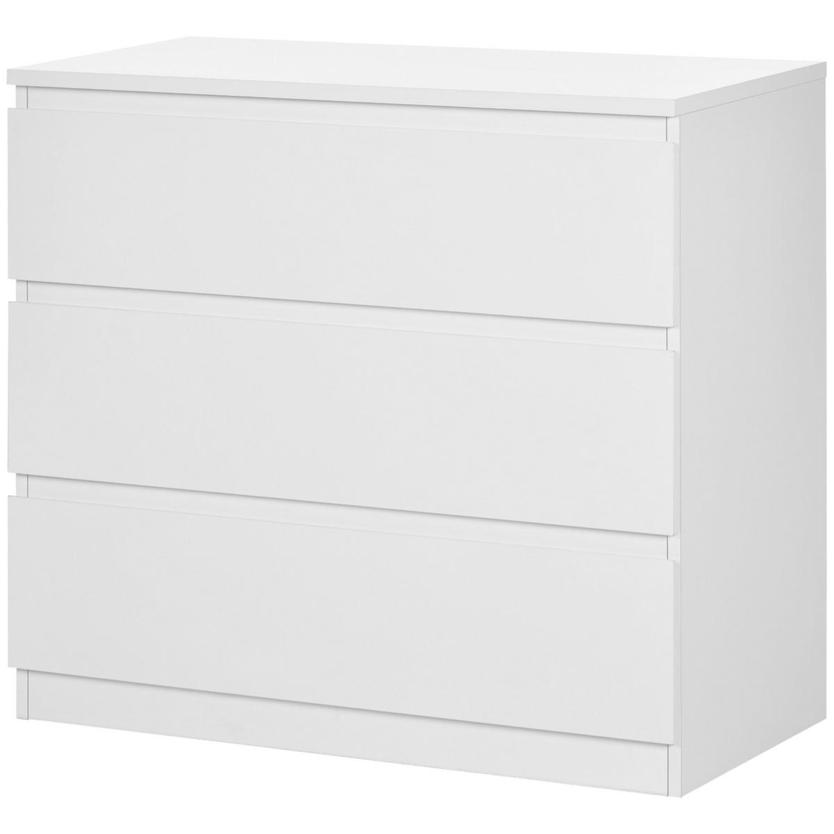 KOMMODE Weiß 80/39/73 cm - Weiß, Holzwerkstoff (80/73/39cm) - PANGIVO