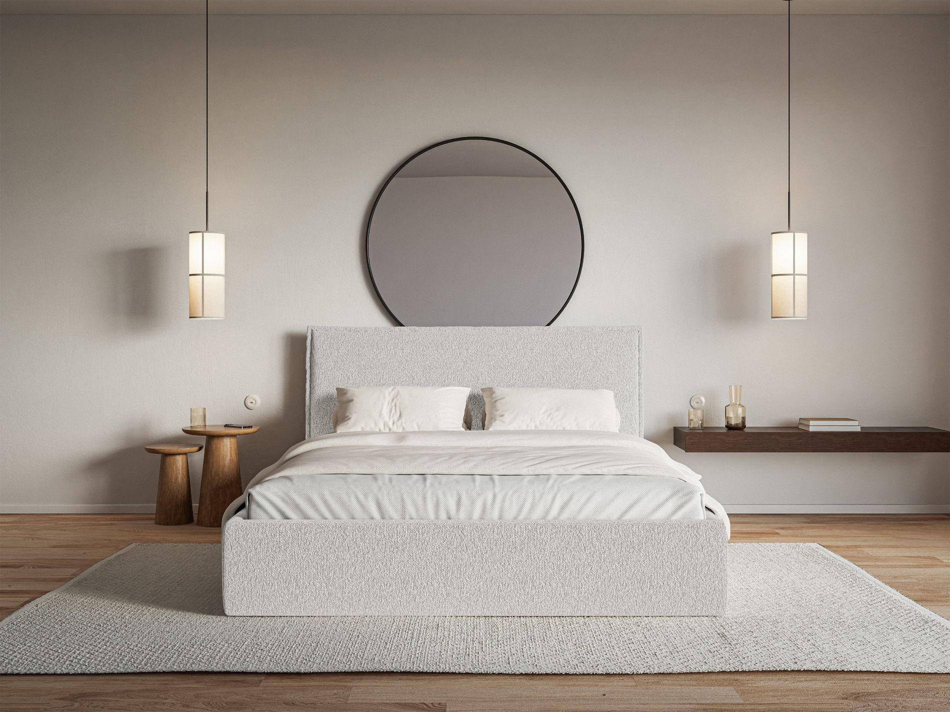 POLSTERBETT Softie Slim Hellgrau Chenille 140x200 - Hellgrau, Textil (140/200cm) - Selsey