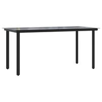 GARTENTISCH Tischmund 80/74/160 cm - Schwarz, Naturmaterialien (160/80/74cm) - ZMH