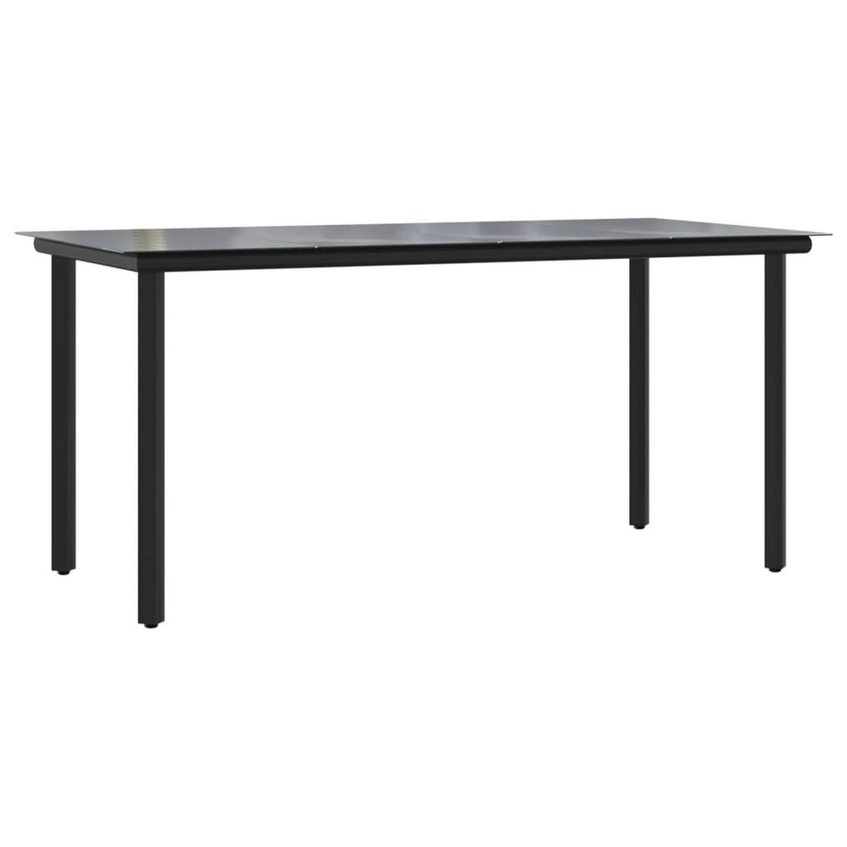 GARTENTISCH Tischmund 80/74/160 cm - Schwarz, Naturmaterialien (160/80/74cm) - ZMH