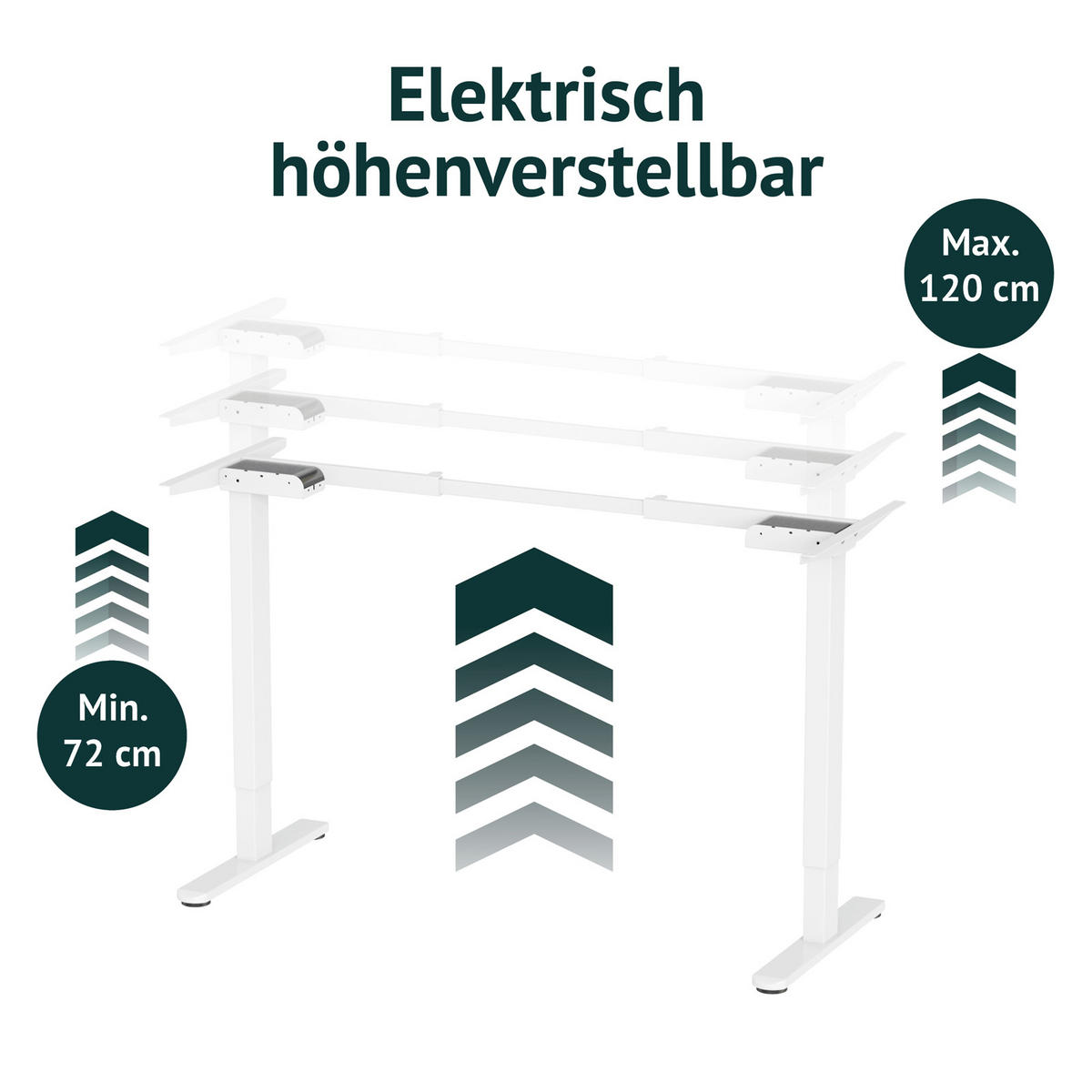 SCHREIBTISCHGESTELL Dobon Weiß - Weiß, Metall (58.5/140/120cm) - SVITA