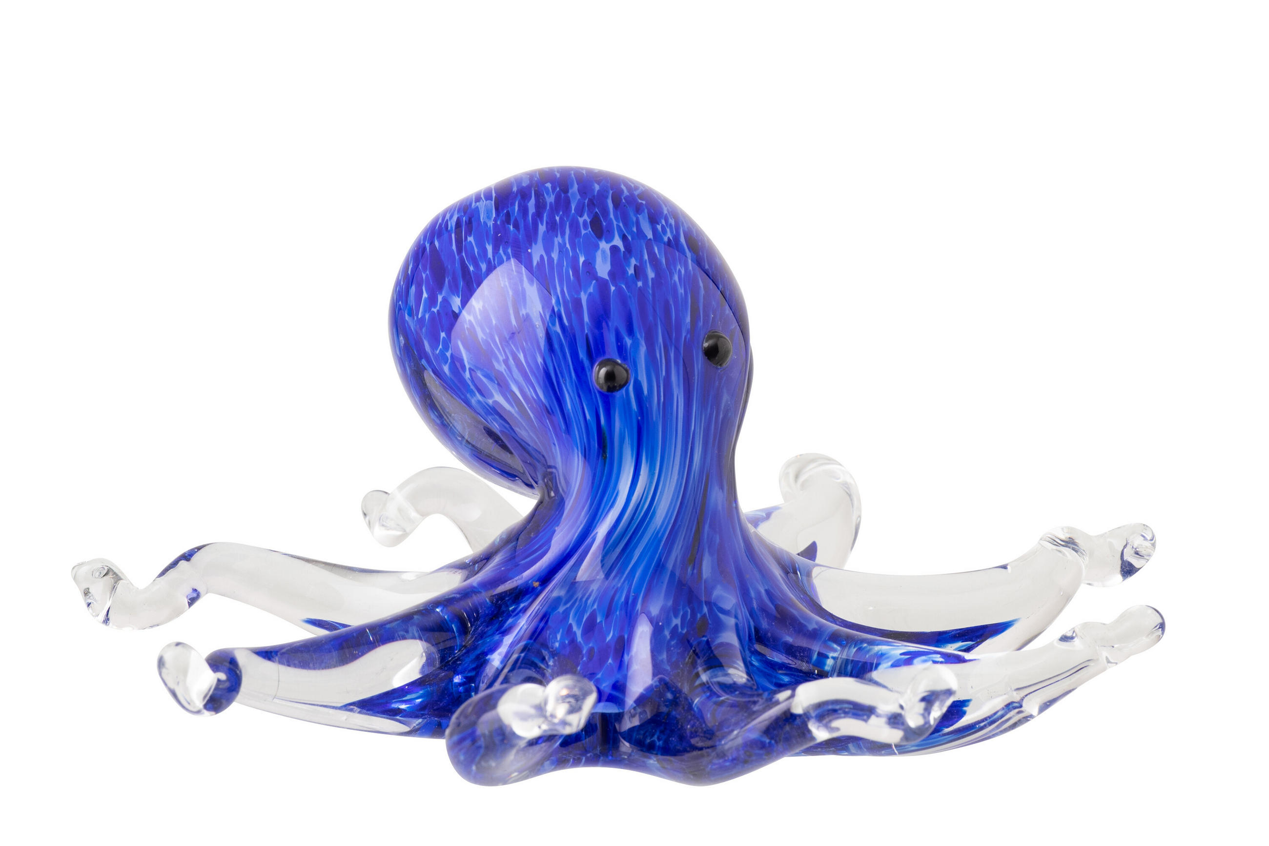 BRIEFBESCHWERER OCTOPUS - Blau, Glas (18.5/8/19cm) - J-Line