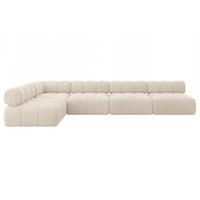 ECKSOFA modulares Sofa Samaro-L3 - 380x190x70 cm Beige Cord - Beige, Holzwerkstoff/Textil (380/190cm) - ALTDECOR