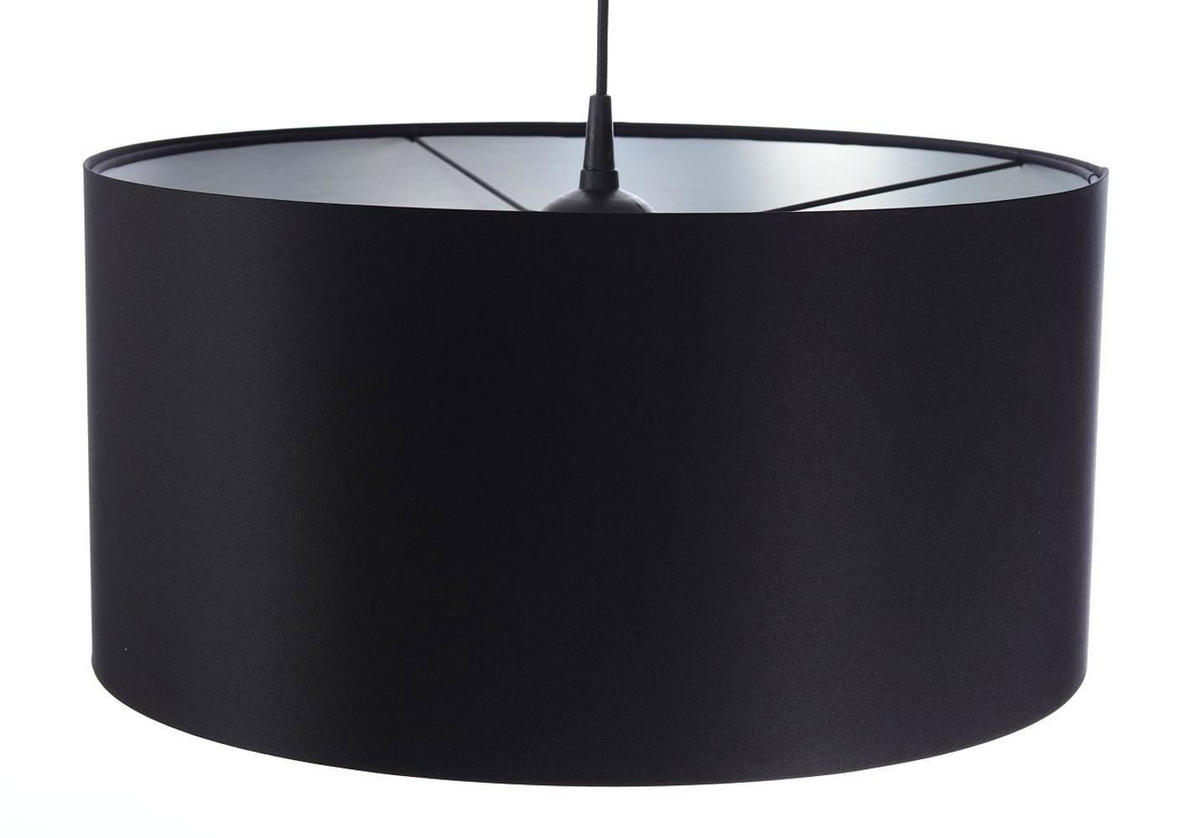 HÄNGELEUCHTE Schwarz 50/25 cm - Silberfarben/Schwarz, Kunststoff (50/0.8/25cm) - ONZENO