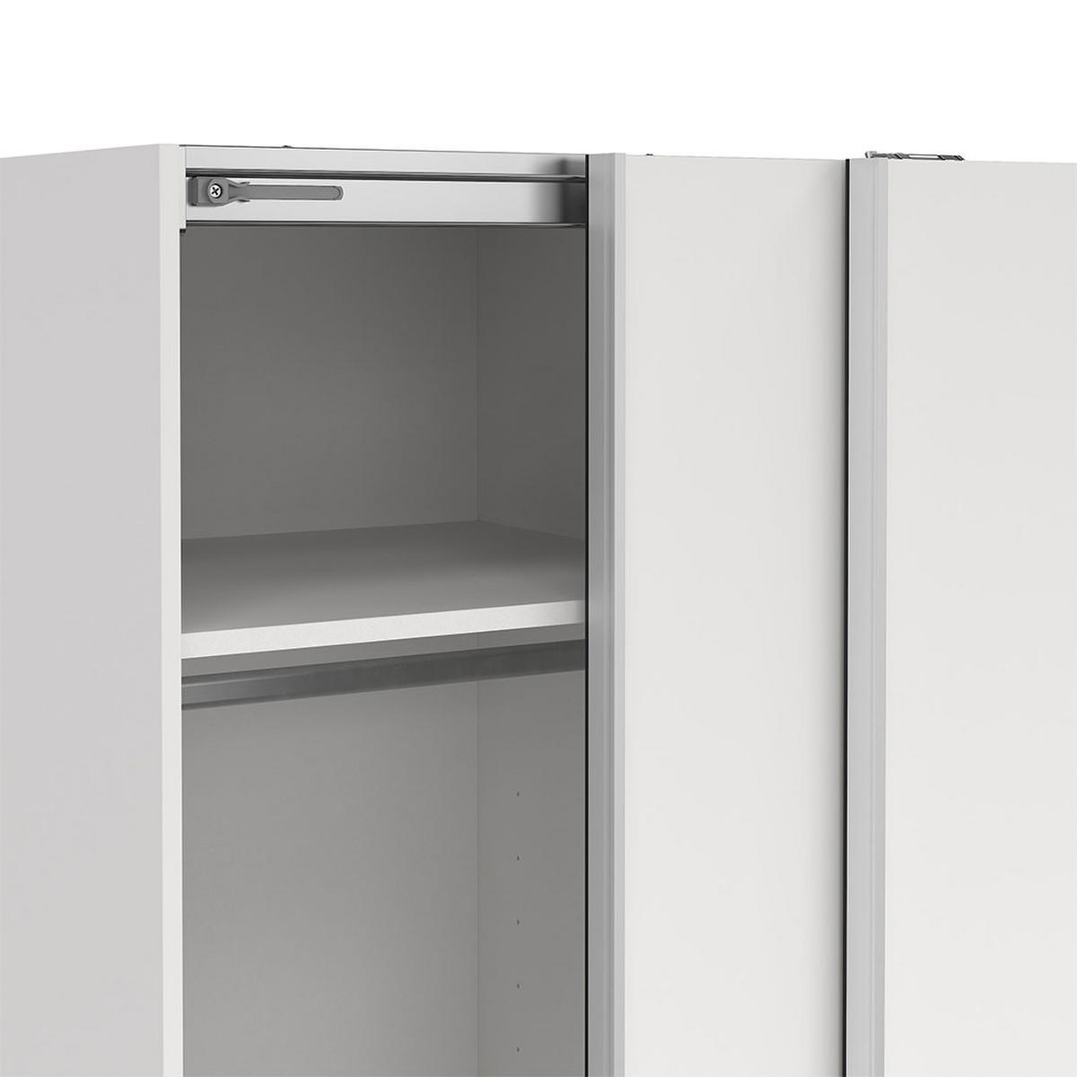 SCHIEBETÜRENSCHRANK, Como, Weiß, Holzwerkstoff, 119 x 67 x 201 cm - Weiß, Holzwerkstoff (119/201/67cm) - ebuy24