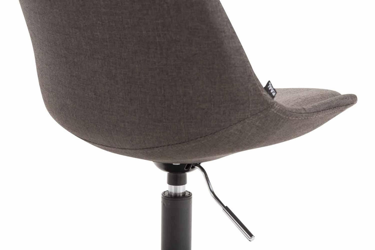 DREHSTUHL Stoff dunkelgrau - Dunkelgrau/Schwarz, Textil/Metall (48/76/57cm) - CLP
