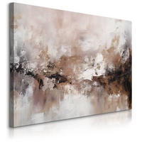 LEINWANDBILD Abstraktion Moderne Kunst 30/20 cm - Beige/Braun, Textil (30/20cm) - Muralo