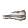 ECKSOFA HEWLET L Sawana 21+01 Links mit Schlaffunktion - Creme/Grau, Textil (200/140cm) - Bedante