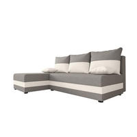 ECKSOFA HEWLET L Sawana 21+01 Links mit Schlaffunktion - Grau, Textil (200/140cm) - Bedante