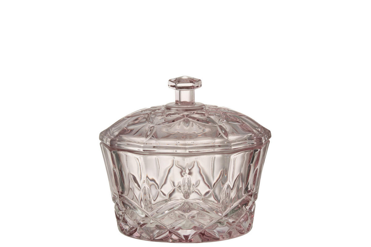 VORRATSGLAS MALI - Glas - Rosa - Pink, Glas (11/10.5/11cm) - J-Line