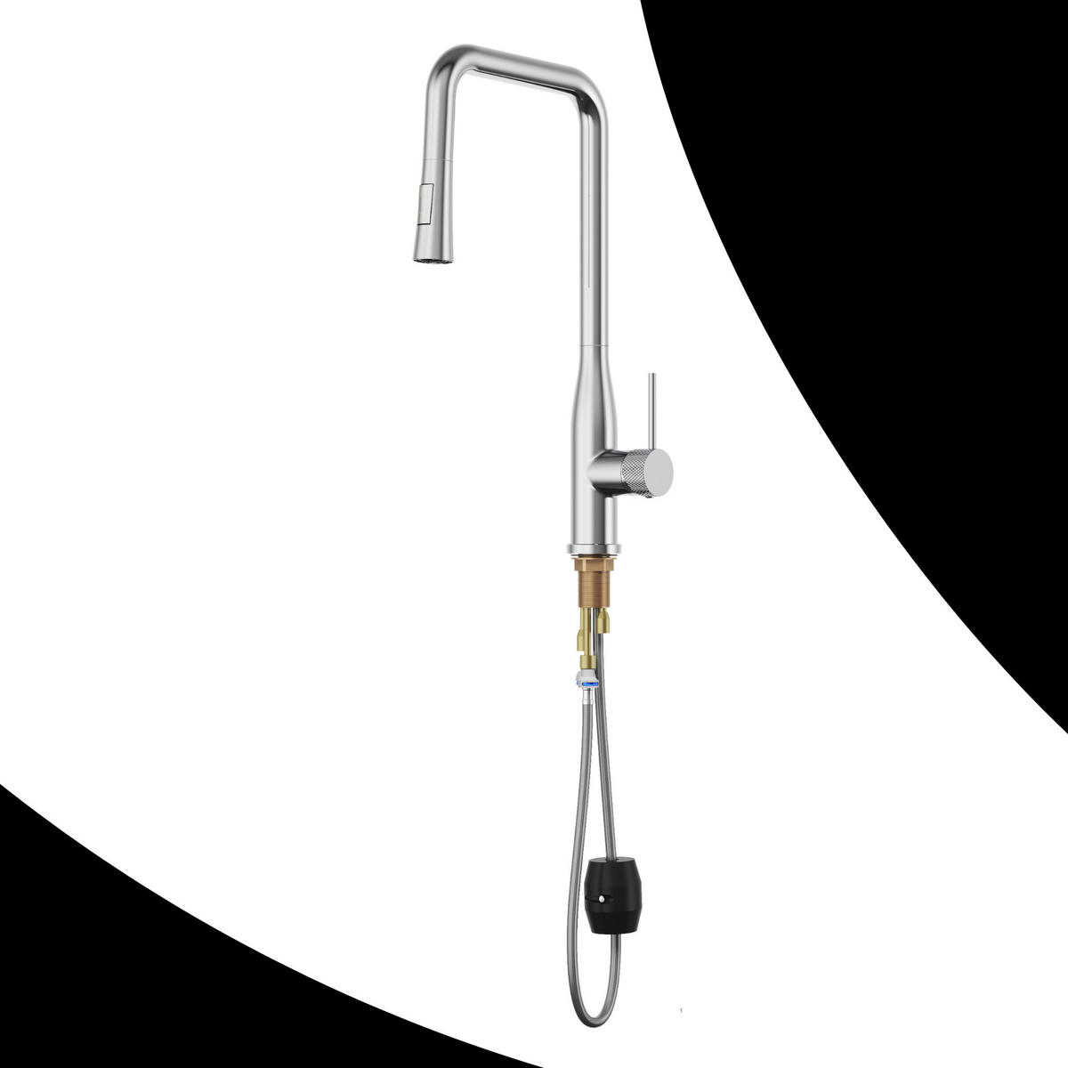 KÜCHENARMATUR Vector Chrom mit Ausziehbrause 2 Funktionen 46 cm - Chromfarben, Metall (27/46/27cm) - Granitan