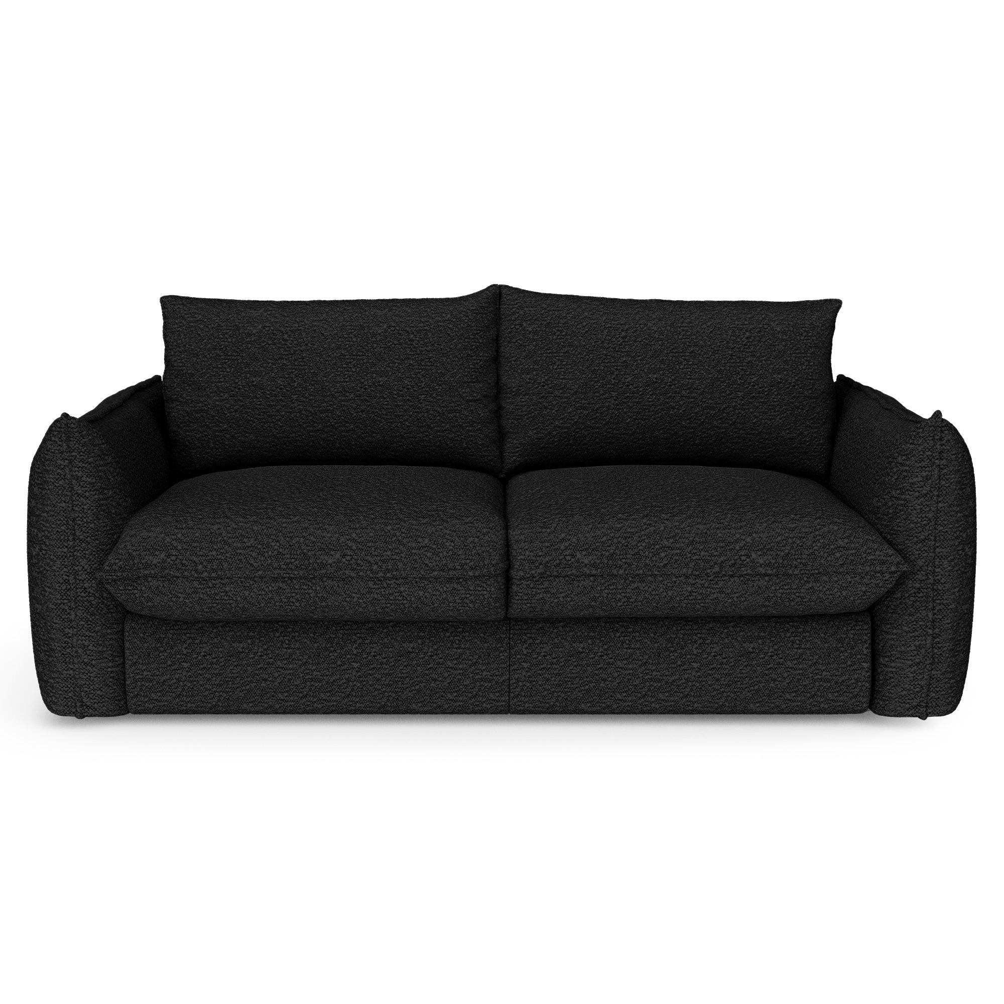 SCHLAFSOFA Express ICON Frottee Dunkles Anthrazit 208cm - Dunkelgrau/Anthrazit, Textil (208/90/105cm) - Premium Interiors