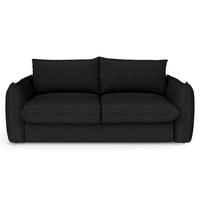 SCHLAFSOFA Express ICON Frottee Dunkles Anthrazit 208cm - Dunkelgrau/Anthrazit, Textil (208/90/105cm) - Premium Interiors