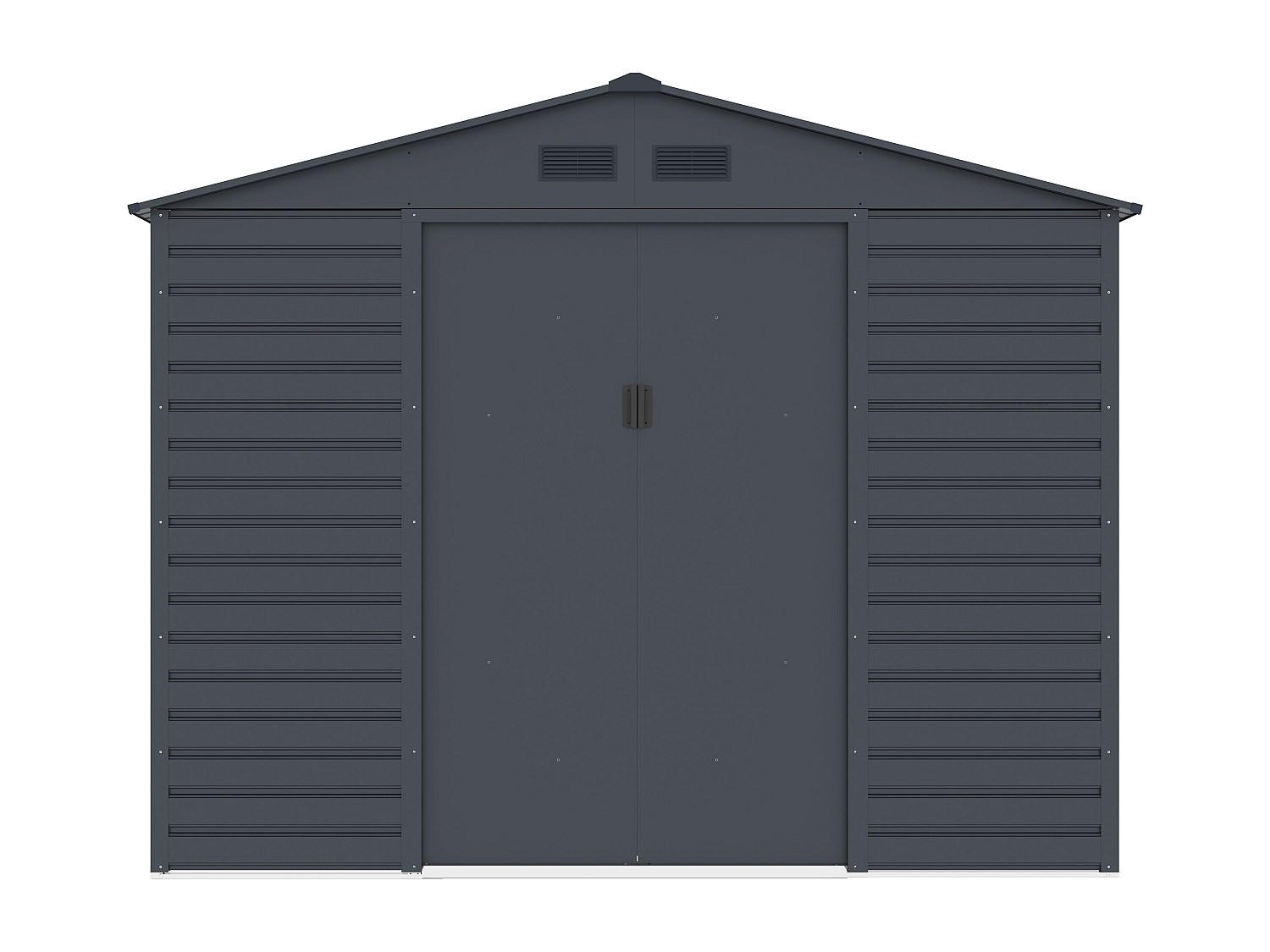 SCHREBERGARTENHAUS - 267 cm x 181 cm - metall - anthrazitgrau Adelmo - Anthrazit, Metall (267/221/181cm) - Vente-Unique