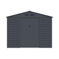SCHREBERGARTENHAUS - 267 cm x 181 cm - metall - anthrazitgrau Adelmo - Anthrazit, Metall (267/221/181cm) - Vente-Unique