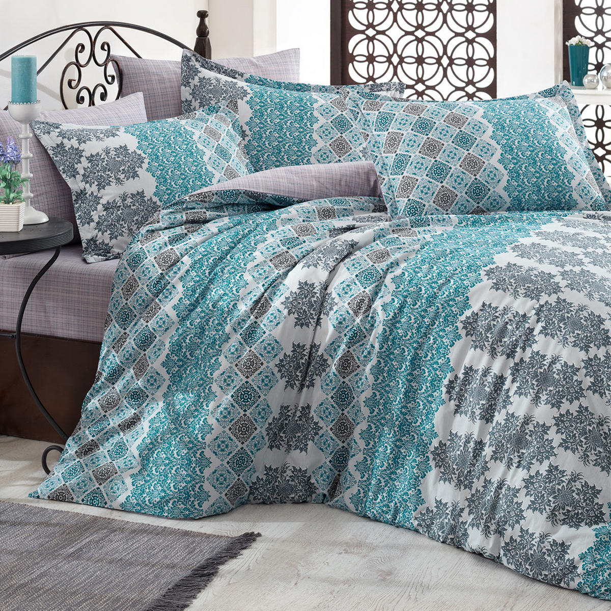 BETTWÄSCHE 6-teilig 135/200 cm MOTIF - Blau, Textil (135/200cm) - ROLFNERS