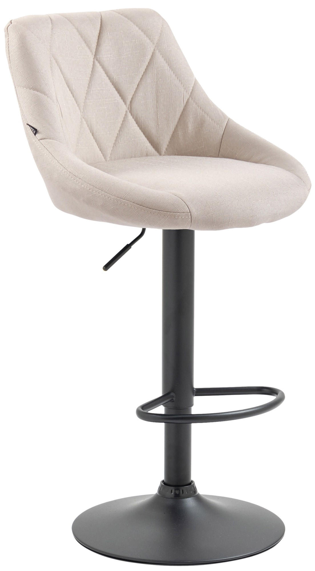 BARHOCKER Lazio Stoff 83-104x46x49 cm creme - Creme, Textil (46/83/49cm) - furnicato