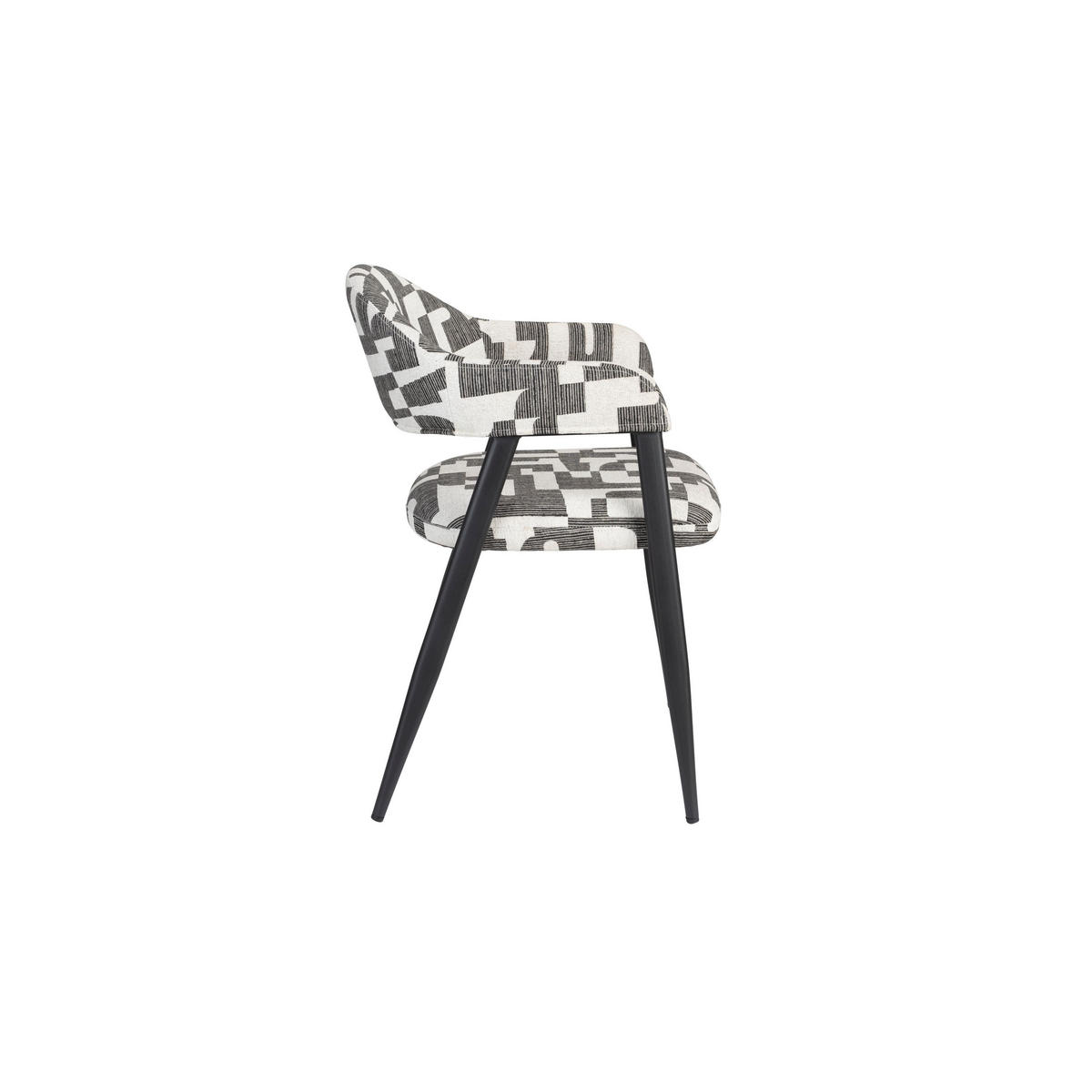 ESSZIMMERSTÜHLE Miyo Dunkelgrau - 2 er Set - Schwarz, Metall (55/81/58cm) - Dutchbone