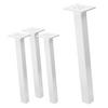 TISCHBEINE 4er Set I-96GRAD-Design H:42 cm Weiß 4x4 cm - Weiß, Metall (4/42/4cm) - ML-DESIGN