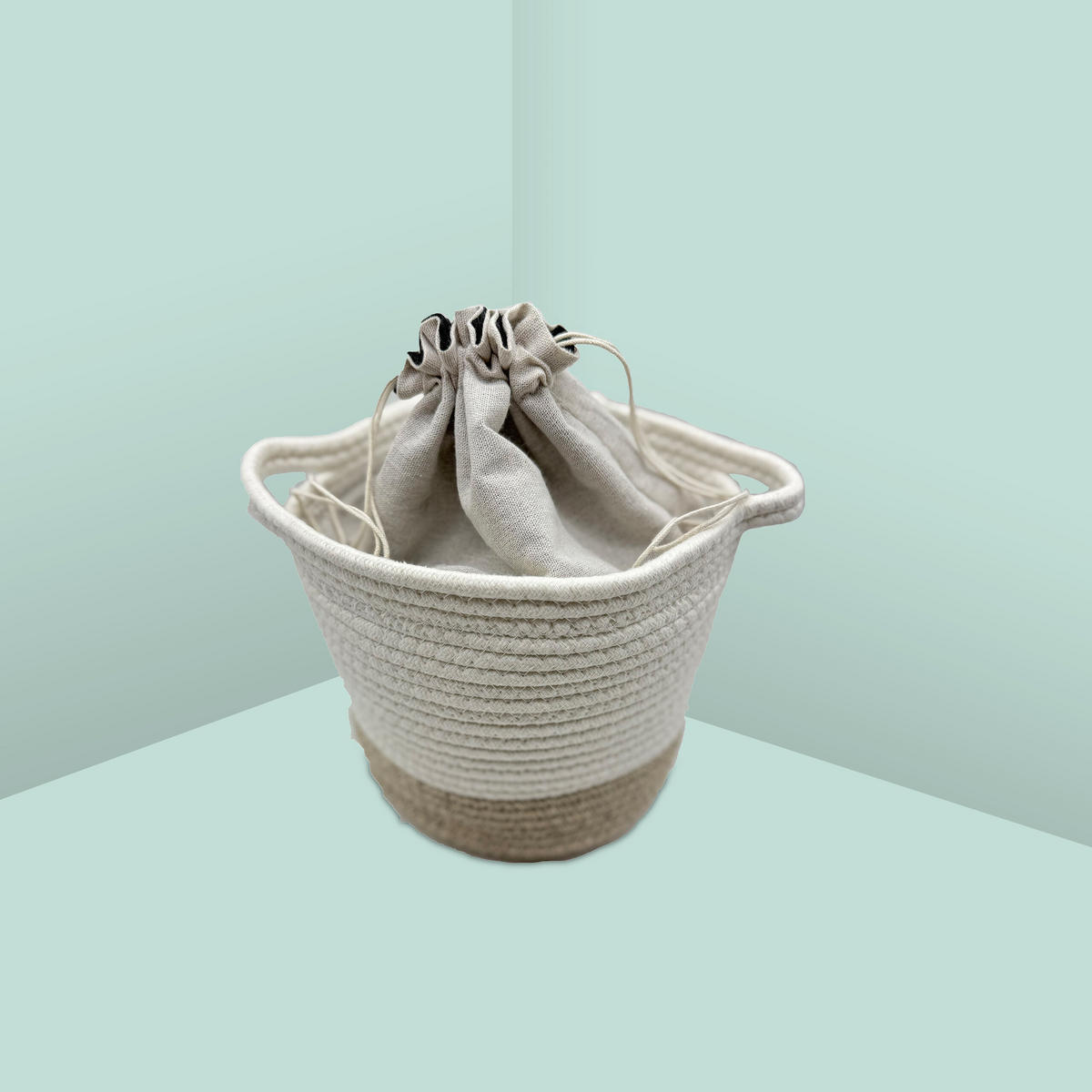 3XKOŠÍKY na zemiaky - viacfarebná, textil - Relaxdays