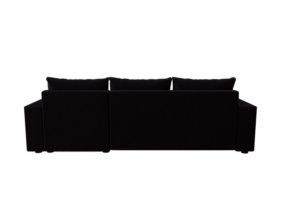 ECKSOFA HEWLET L BIS Zoom 23 Rechts mit Schlaffunktion - Schwarz, Textil (240/140cm) - Bedante