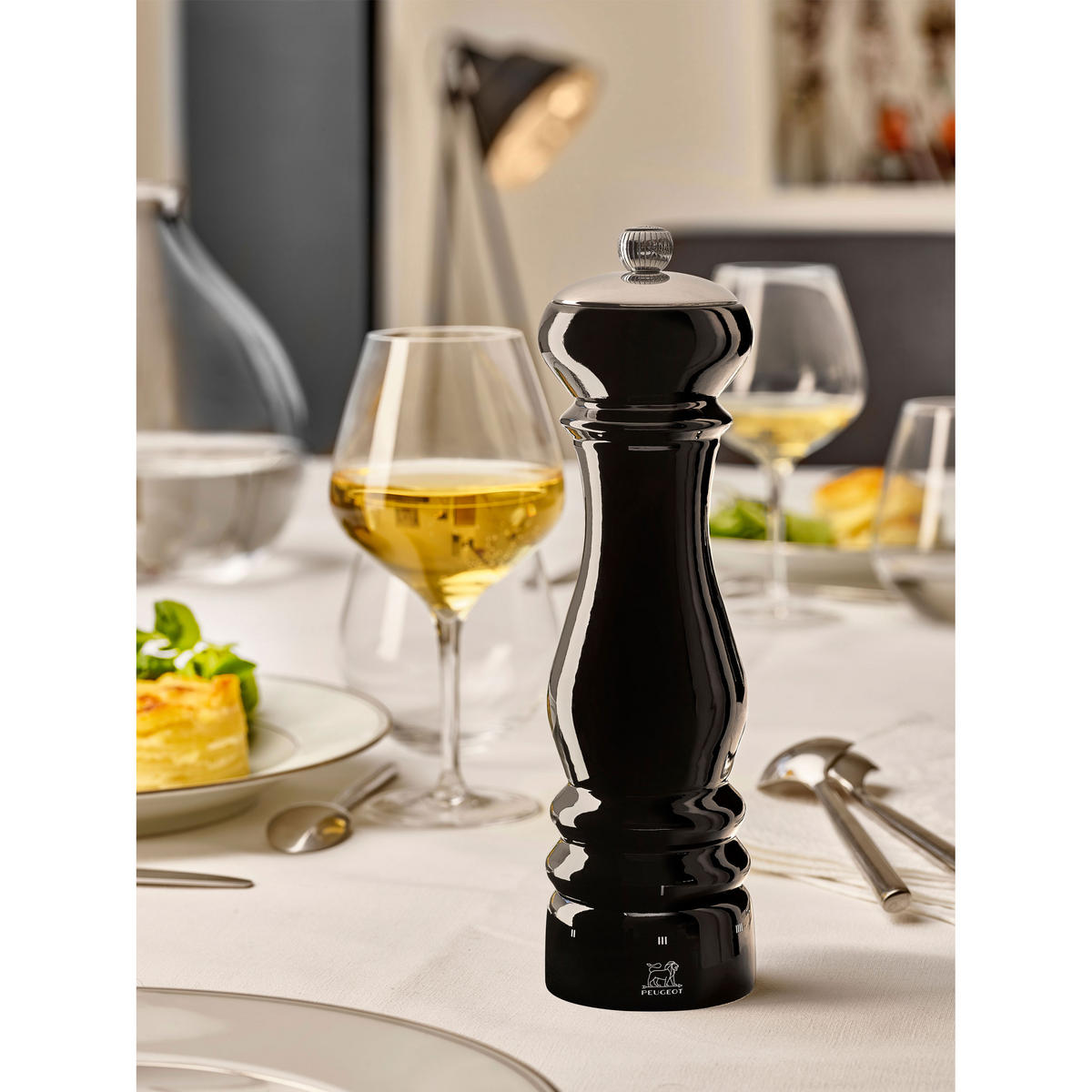 PFEFFERMÜHLE Paris Icone 22cm Ebenholz Schwarz Stahlmahlwerk - Schwarz, Holz (5.9/22/5.9cm)