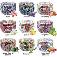 DUFTKERZEN 9-teiliges Set Sojawachs Aromatherapie Geschenkbox - Multicolor, Paraffin (4cm)