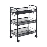 ROLLWAGEN - Schwarz, Metall (44.5/63/26cm) - Relaxdays