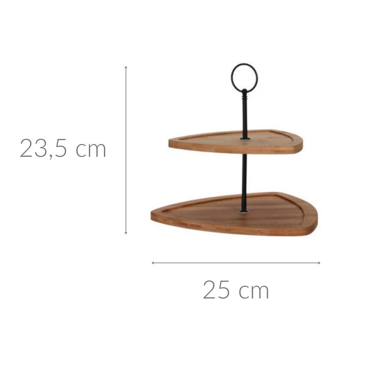 ETAGERE aus Bambus Dreieckig 25/25/23,5 cm - Braun, Naturmaterialen (23.5cm) - Excellent Houseware