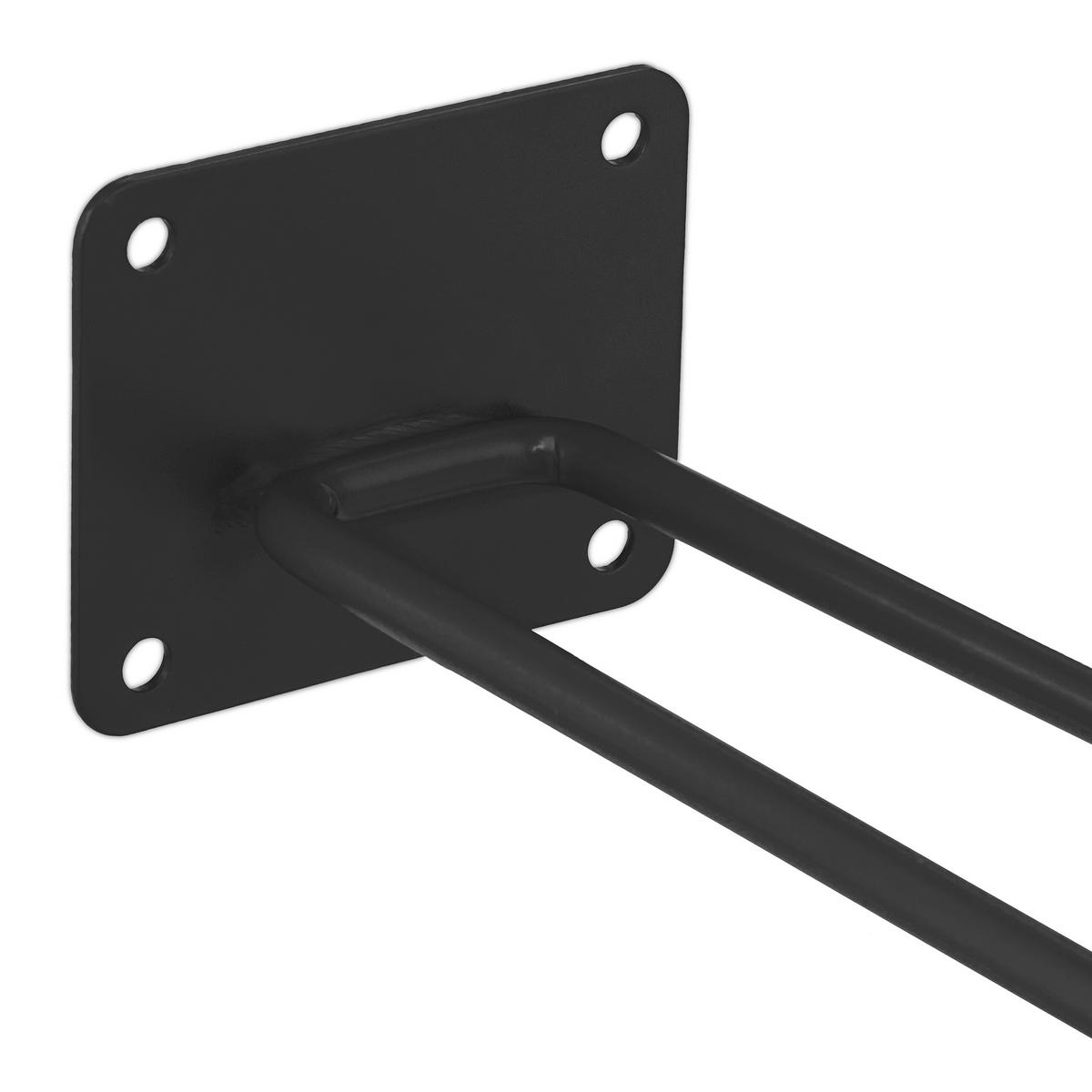 3XGERÄTEHALTER - Schwarz, Kunststoff/Metall (9/7.5/24cm) - Relaxdays