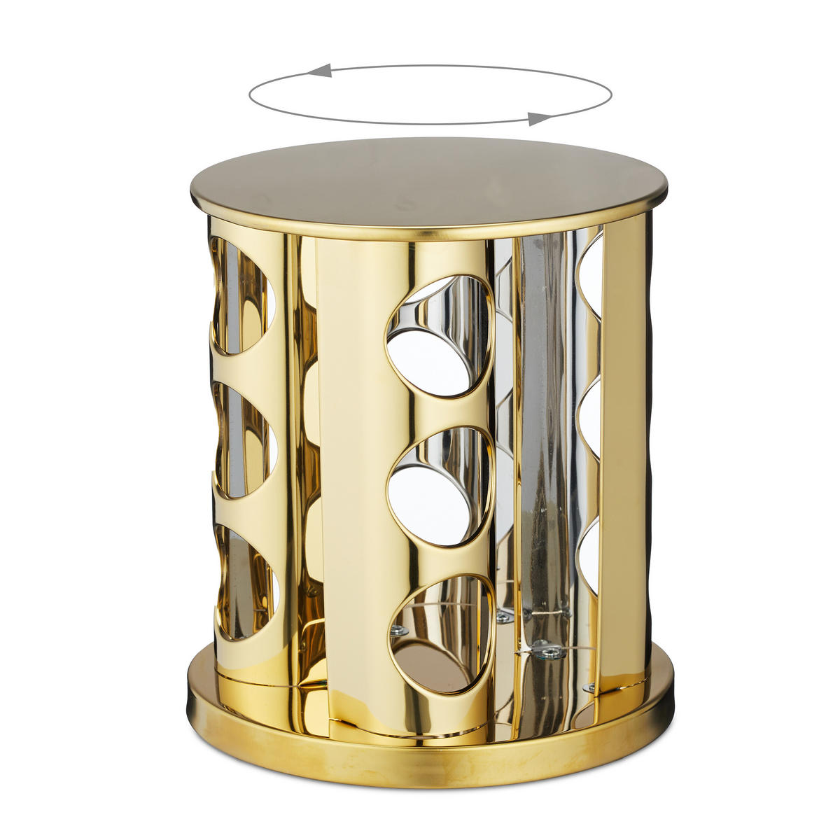 GEWÜRZKARUSSELL - Multicolor, Glas/Kunststoff (20/22/20cm) - Relaxdays