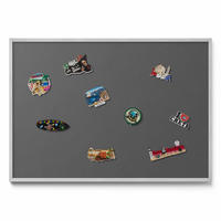 MAGNETTAFEL 100x70 cm Weißer Rahmen Farbe Olivgrün - Samtahornfarben, Metall (100/70/0.4cm) - TULUP