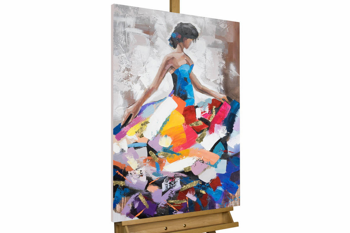 ACRYLBILD HANDGEMALT 60/90 cm - Multicolor, Holz/Textil (60/90cm) - KUNSTLOFT