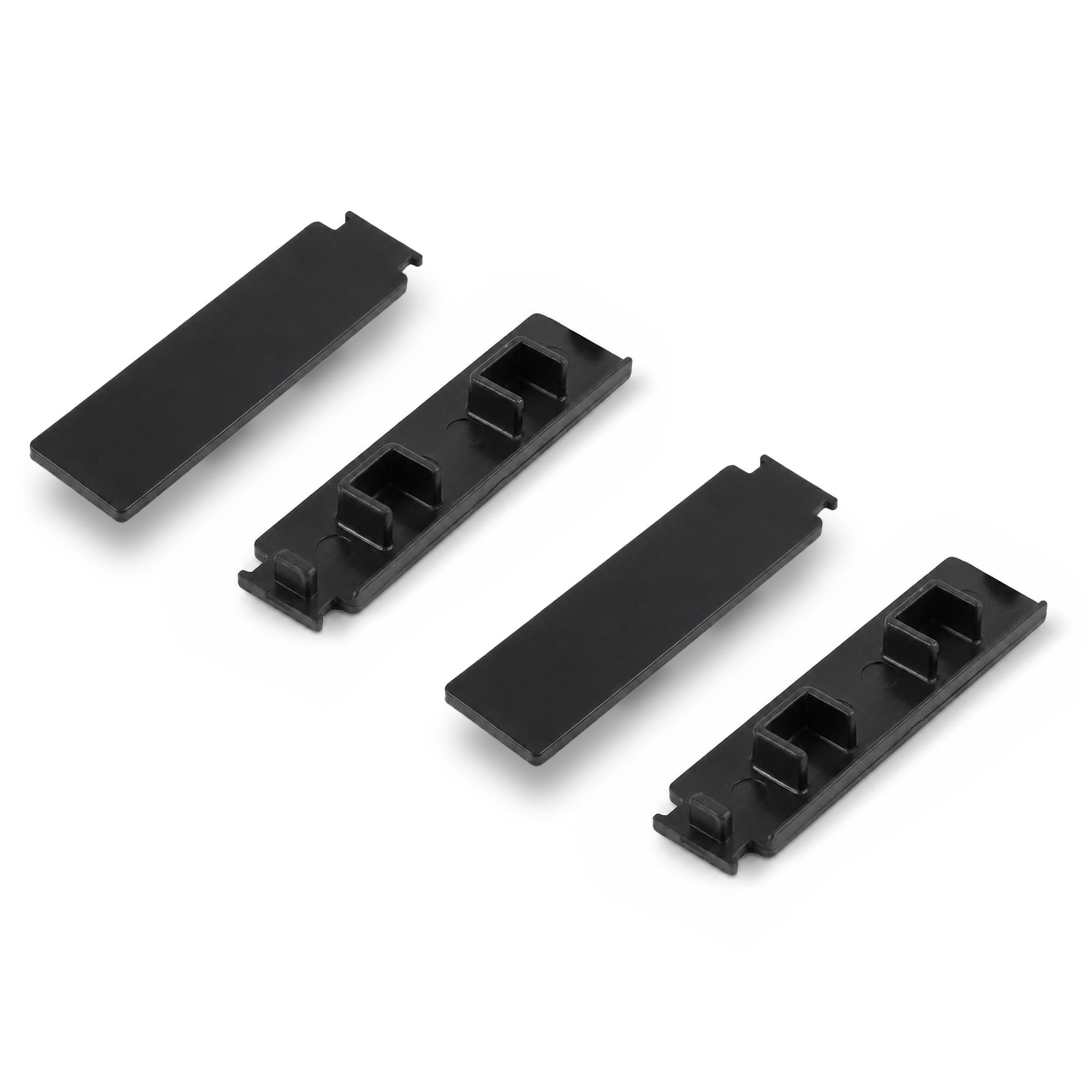Bestlivings Gardinenschienen-Endstück Schwarz 2x8 cm