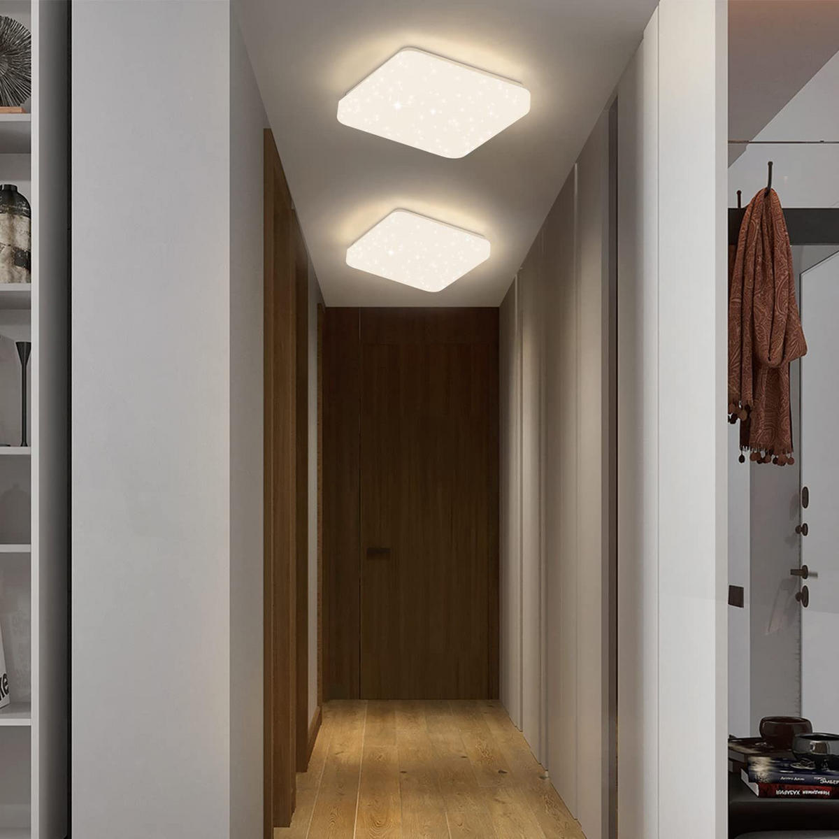 LED-DECKENLEUCHTE Loki 21/19/4cm - Weiß, Kunststoff (21/19/4cm) - ZMH