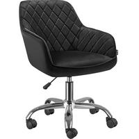 DREHSTUHL Nancy, 57 x 60 x 82 – 91 cm, Belastbarkeit 150 kg, schwarz - Schwarz, Kunststoff (57/91/60cm) - tectake
