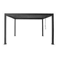 SELBSTTRAGENDE Pergola - 400 cm x 300 cm - Metall - Anthrazitgrau AMALFI - Anthrazit, Metall (400/250/300cm) - Vente-Unique