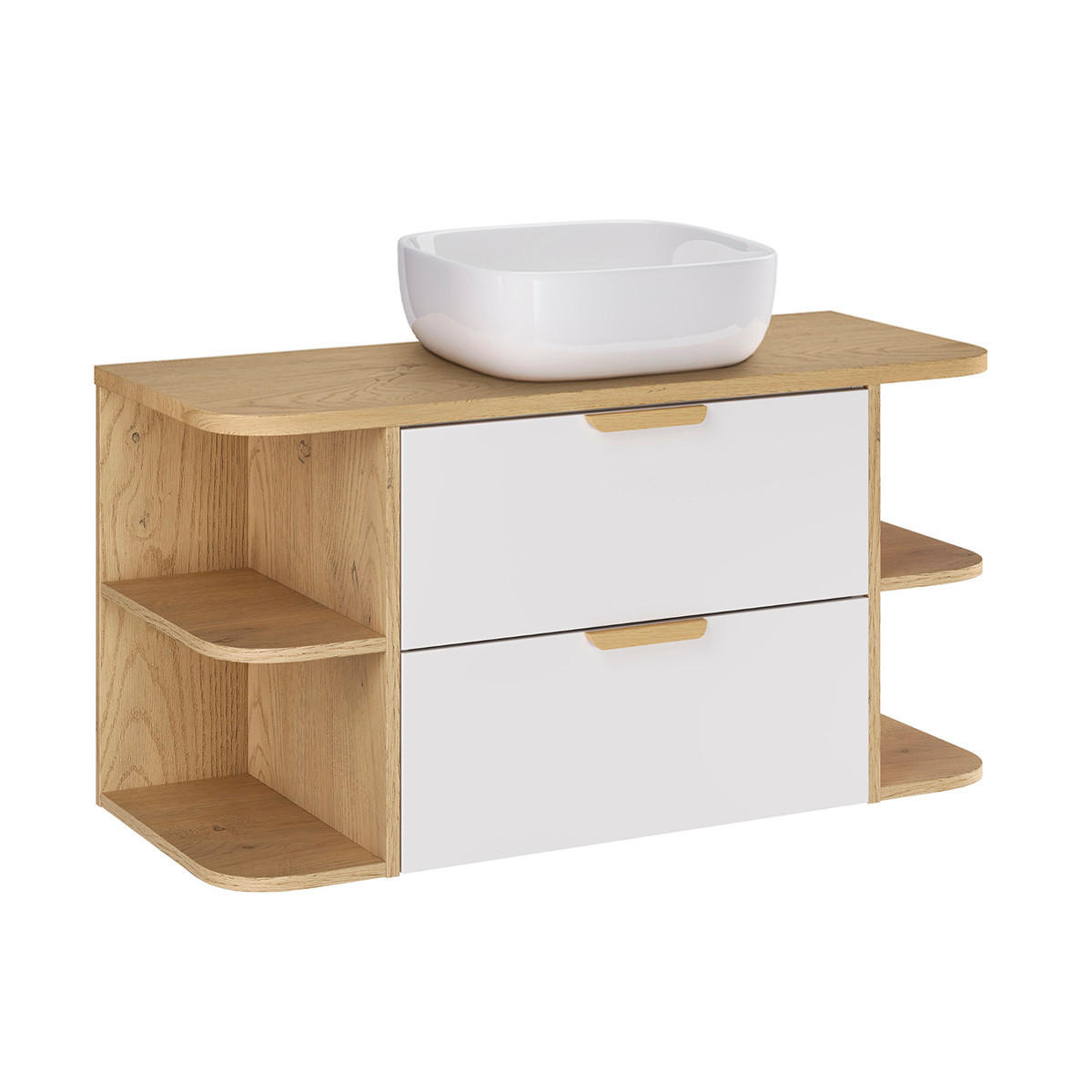 WASCHTISCH 100.4cm Oria Weiß - Weiß, Holzwerkstoff (100.4/50/45.8cm) - Petits-meubles