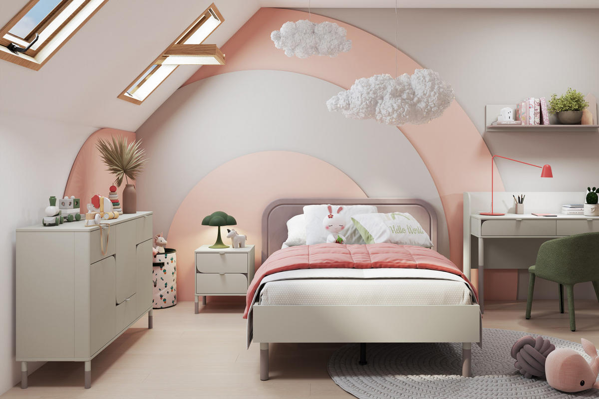 KOMMODE CATTA mit Schubladen, Cremefarben - Creme, Holz (130/87/40cm) - KONSIMO®