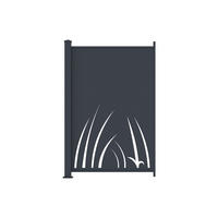 ZAUN - 102.5cm x 7.6cm - Aluminium - anthrazitgrau - BRAMENO - Anthrazit, Metall (102.5/150cm) - Vente-Unique