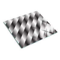 GLASPLATTE 60x52 cm Abstrakte Streifen - Silberfarben, Glas (60/0.4/52cm) - TULUP