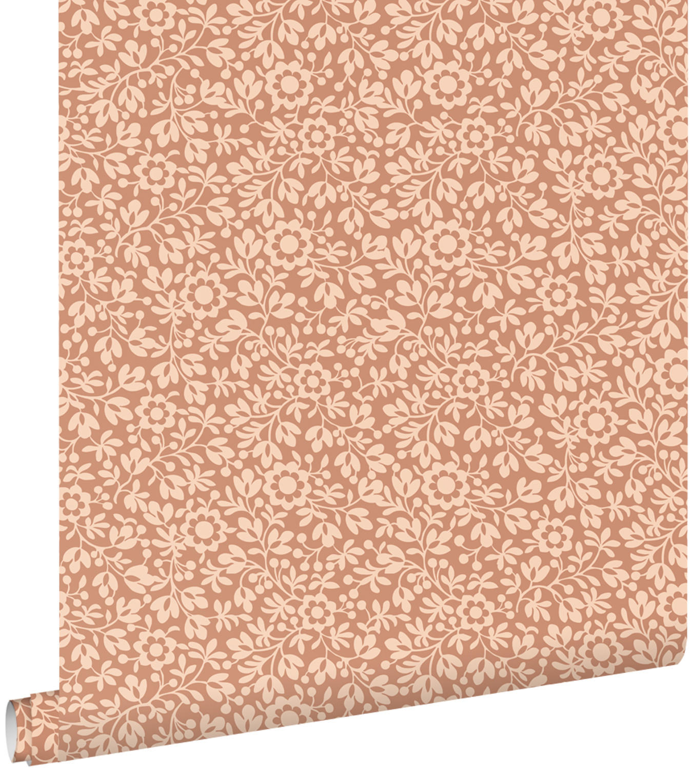 TAPETE Blumen 50 x 900 cm - Terracotta, Papier (50/900cm) - ESTAhome