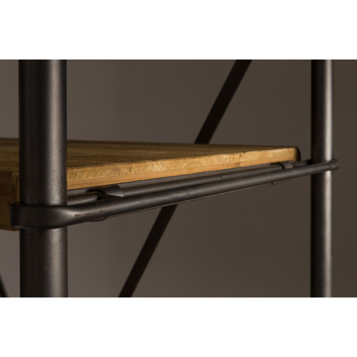 STANDREGAL Iron Hoch Holz/ Metall Braun - Braun, Holz (100/200/42cm) - Dutchbone