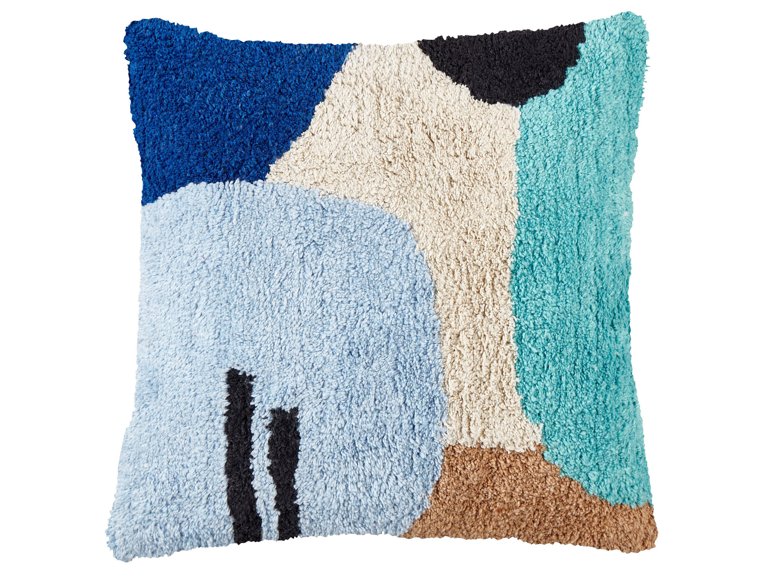 DEKOKISSEN 2er-Set Bunt 45/45 cm Dahlia - Multicolor, Textil (45/45cm) - Beliani