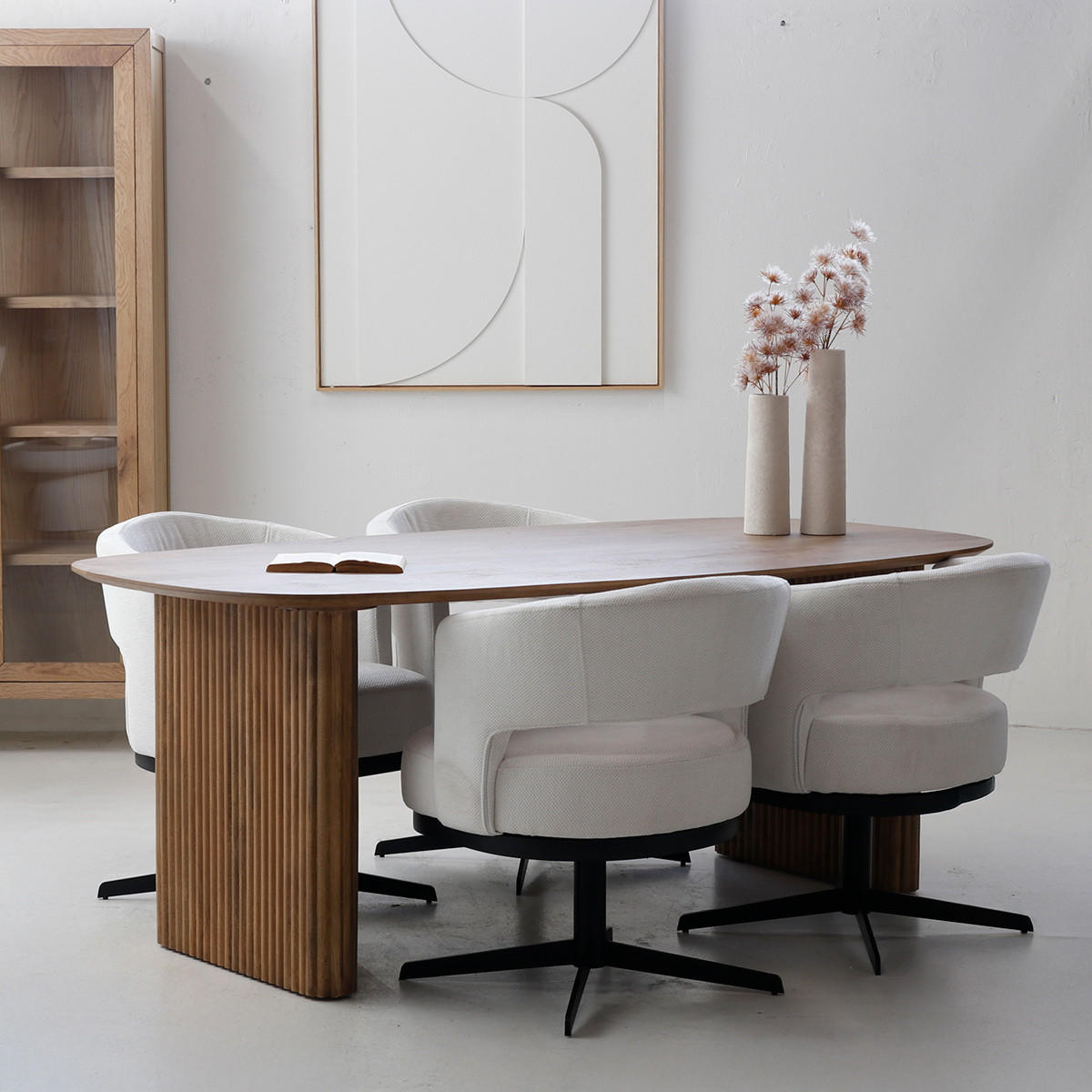 ESSTISCH Oval aus Mangoholz 200cm, natur - Braun, Holz (200/100/76cm) - Giga Meubel