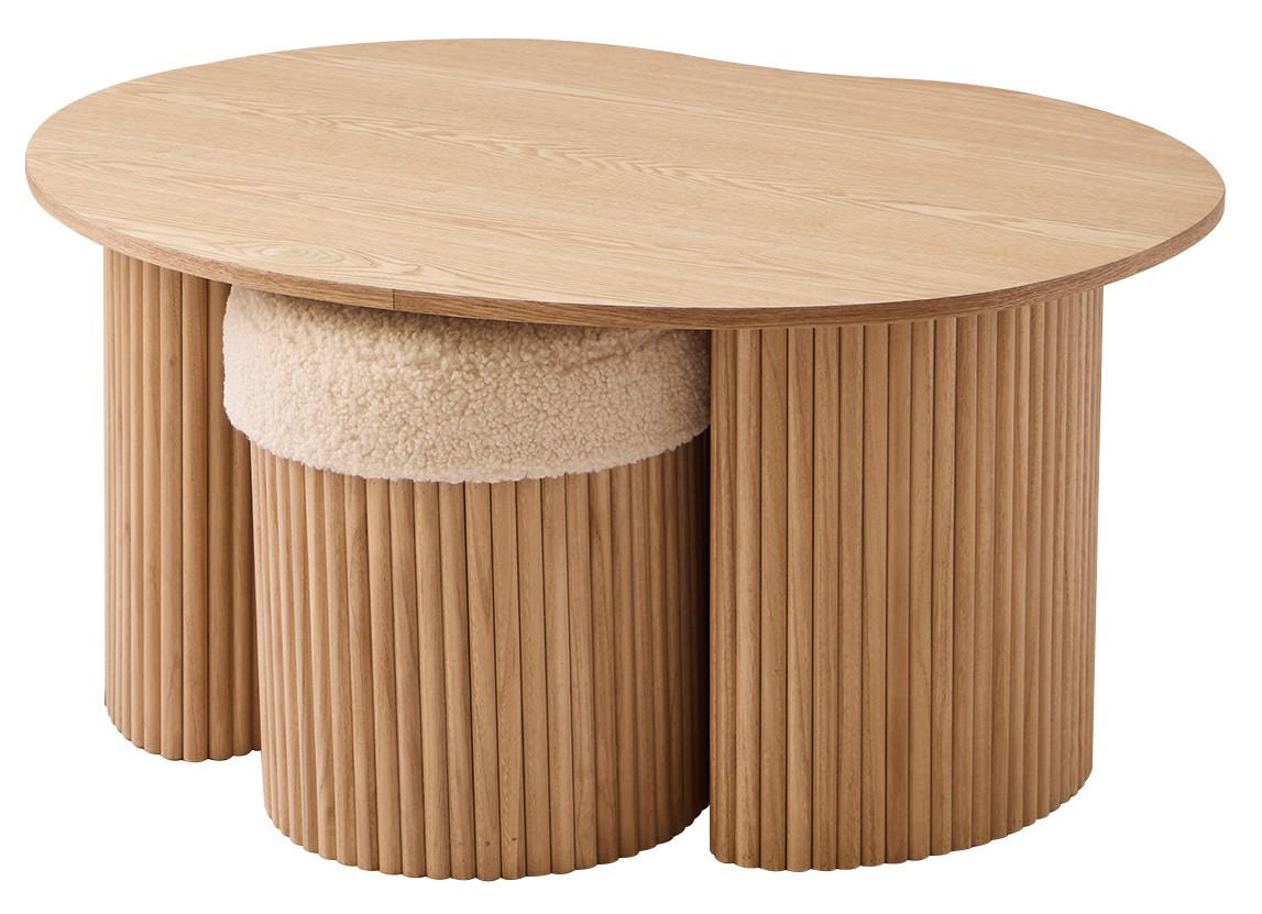 COUCHTISCH Rund Braun 90 x 73 x 44 cm - Braun, Holz (73/90/44cm) - Nordlys